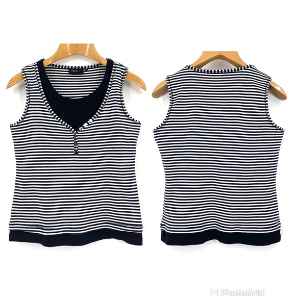 Orly Sport Black and White Layered Look Tank Top S - Picture 13 of 16